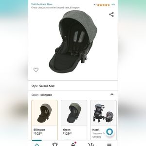 Graco uno2duo second seat New in Box